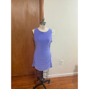 Women's Norma Kamali Purple Ruched One Piece Swimsuit L